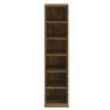 CD Cabinet Smoked Oak 8.3"x7.9"x34.6" Engineered Wood