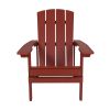 Charlestown All-Weather Adirondack Chair in Red Faux Wood
