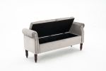 52" Bed Bench Grey Velvet