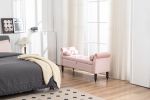 52" Bed Bench Pink Velvet