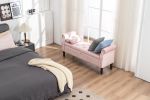 52" Bed Bench Pink Velvet