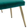 COOLMORE Velvet Accent Chair with Adjustable Armrests and Backrest; Button Tufted Lounge Chair; Single Recliner Armchair with Ottoman