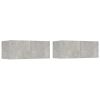TV Cabinets 2 pcs Concrete Gray 31.5"x11.8"x11.8" Engineered Wood