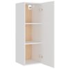 4 Piece TV Cabinet Set White Engineered Wood