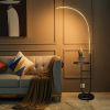 RGB Modern Floor Lamp Side Table Wireless Charging