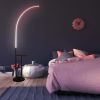 RGB Modern Floor Lamp Side Table Wireless Charging