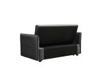 Pull Out Sofa Bed; Modern Adjustable Pull Out Bed Lounge Chair with 2 Side Pockets; 2 Pillows for Home Office