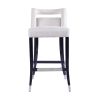 Suede Velvet Barstool with nailheads Dining Room Chair2 pcs Set - 30 inch Seater height