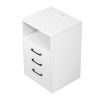 Nightstand with 3 Drawers and Cabinet; USB Charging Ports;  Wireless Charging and Remote Control LED Light