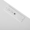 Nightstand with 3 Drawers and Cabinet; USB Charging Ports;  Wireless Charging and Remote Control LED Light