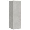 4 Piece TV Cabinet Set Concrete Gray Engineered Wood