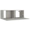 4 Piece TV Cabinet Set Concrete Gray Engineered Wood