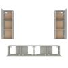 4 Piece TV Cabinet Set Concrete Gray Engineered Wood